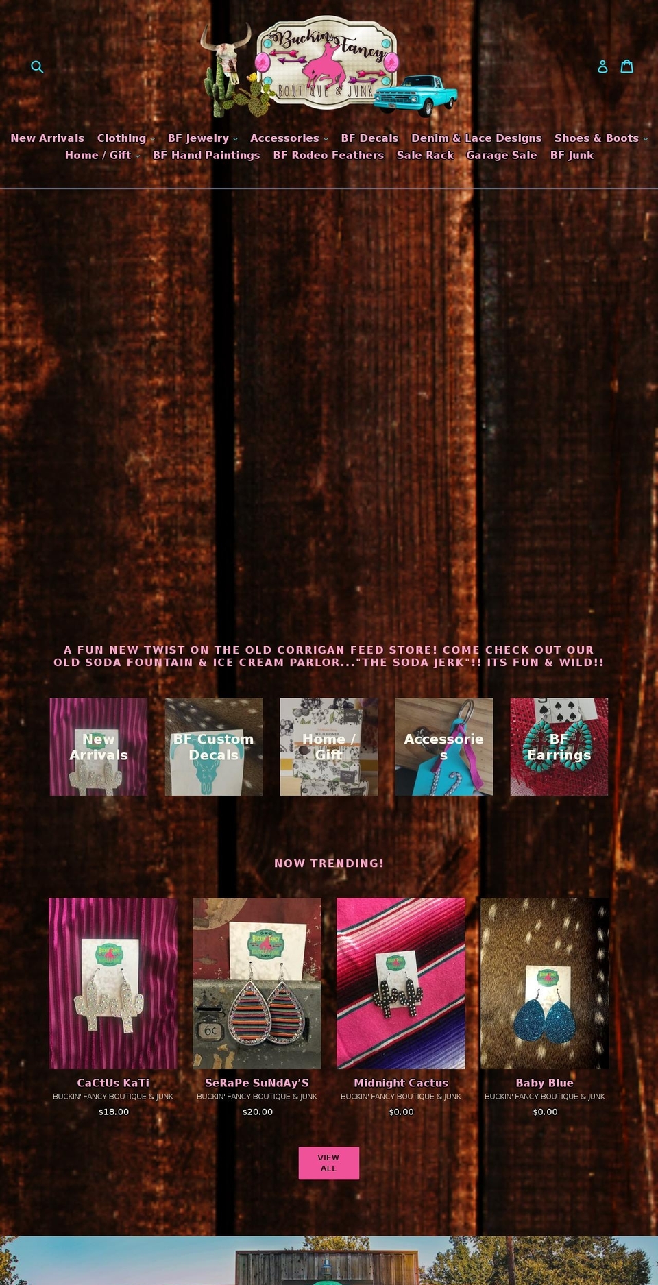 buckinfancy.com — Shopify storefront screenshot