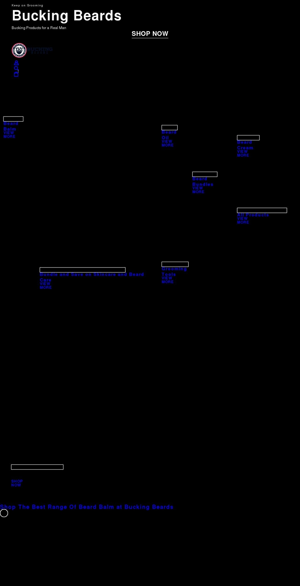 buckingbeards.com shopify website screenshot