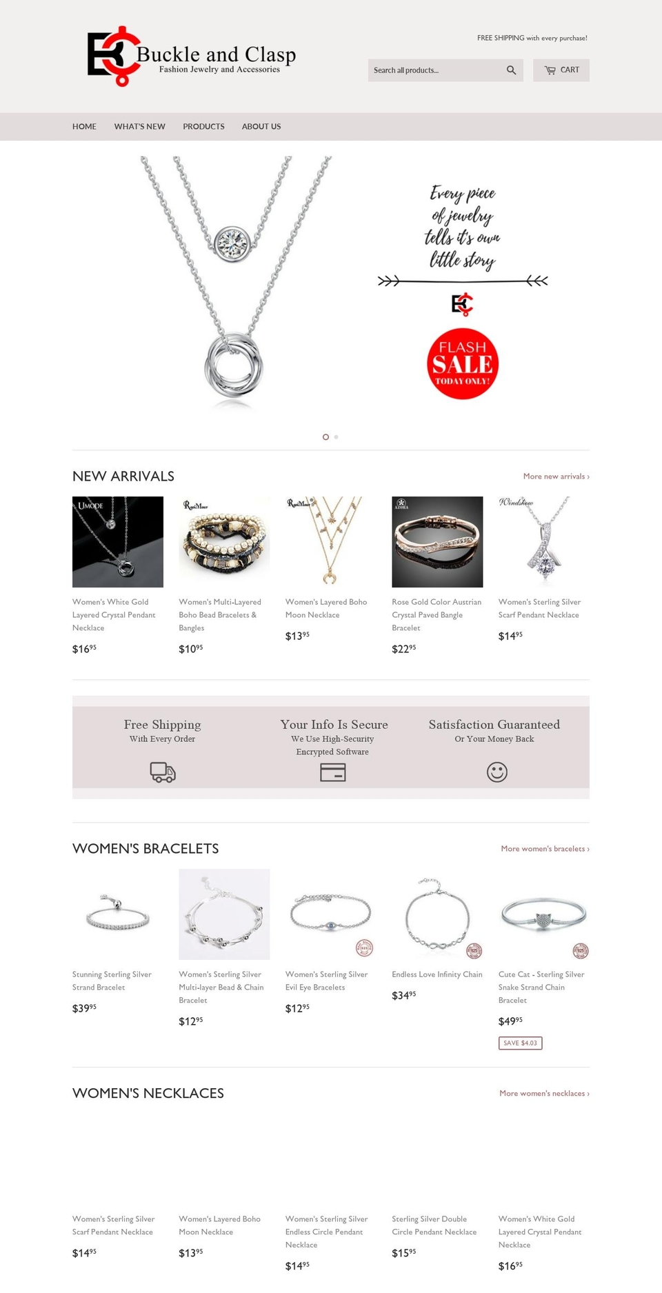 buckleandclasp.com — Shopify storefront screenshot