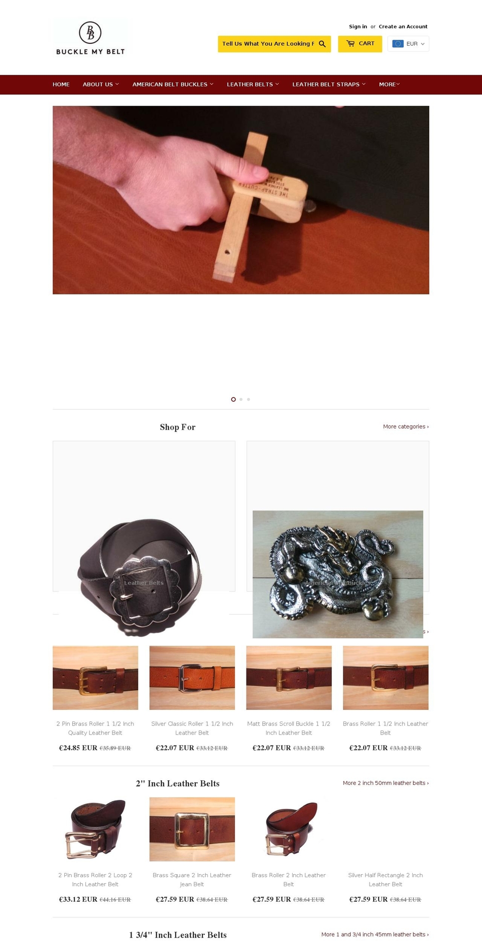 bucklemybelt.com shopify website screenshot