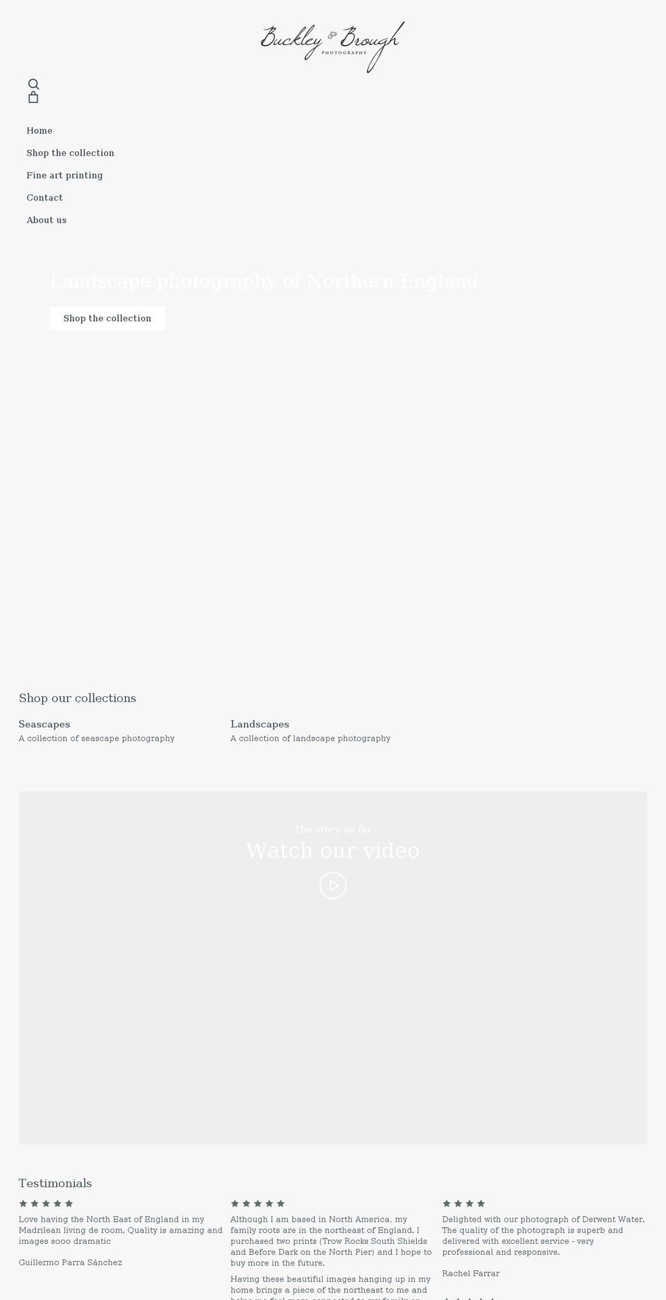 buckleyandbrough.com shopify website screenshot