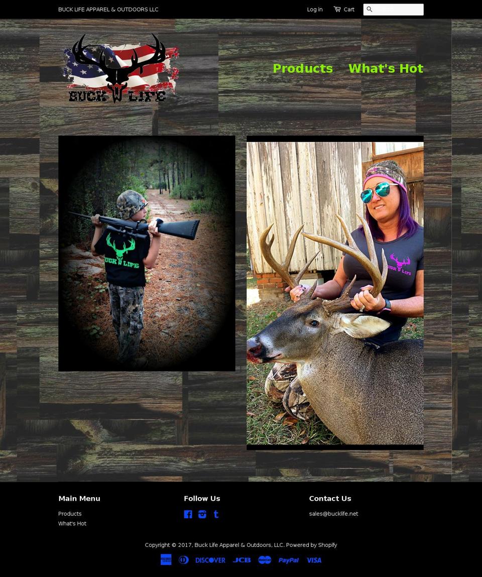 bucklife.net shopify website screenshot