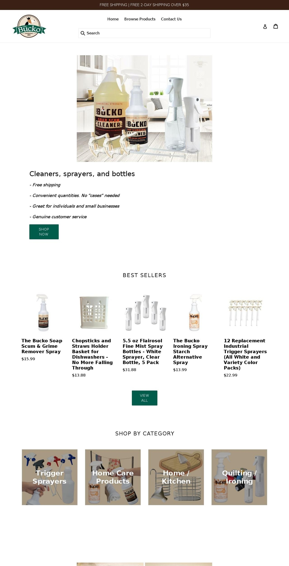 buckostore.com — Shopify storefront screenshot