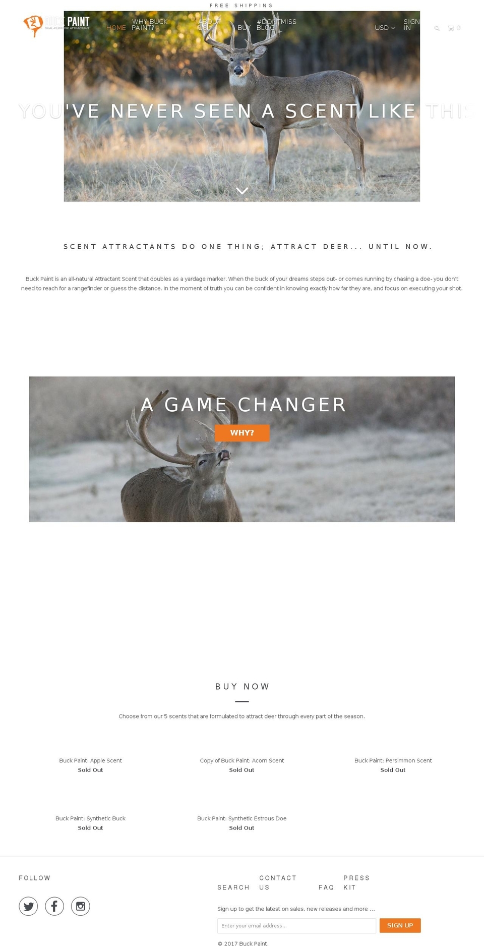 buckpaint.com shopify website screenshot
