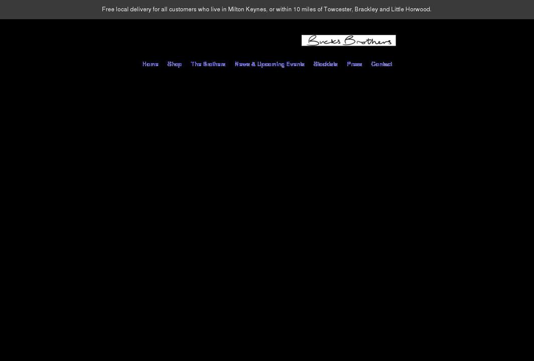 bucksbrothers.co.uk shopify website screenshot