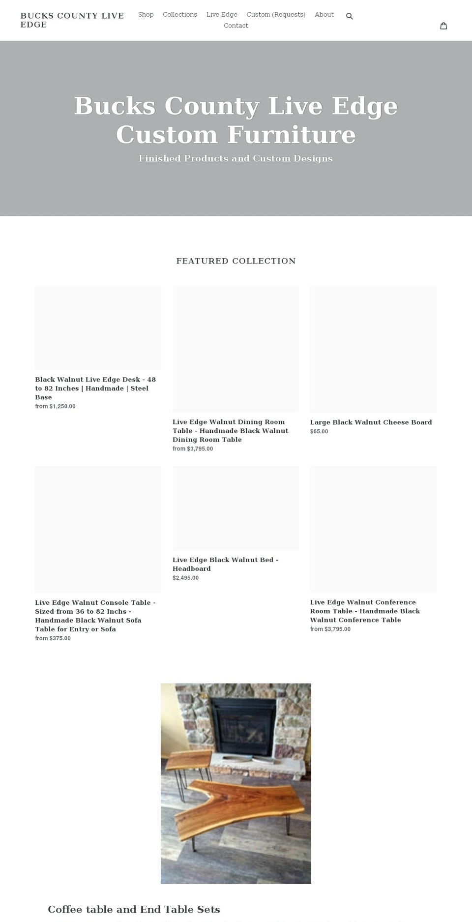 buckscountyliveedge.com shopify website screenshot