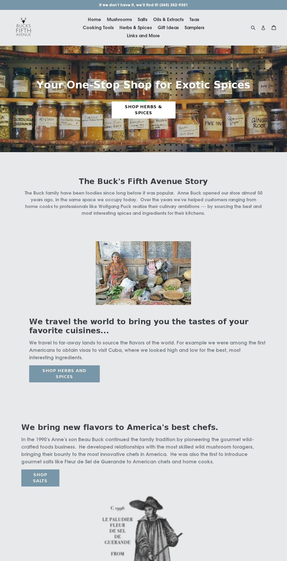 bucksfifthavenue.com — Shopify storefront screenshot