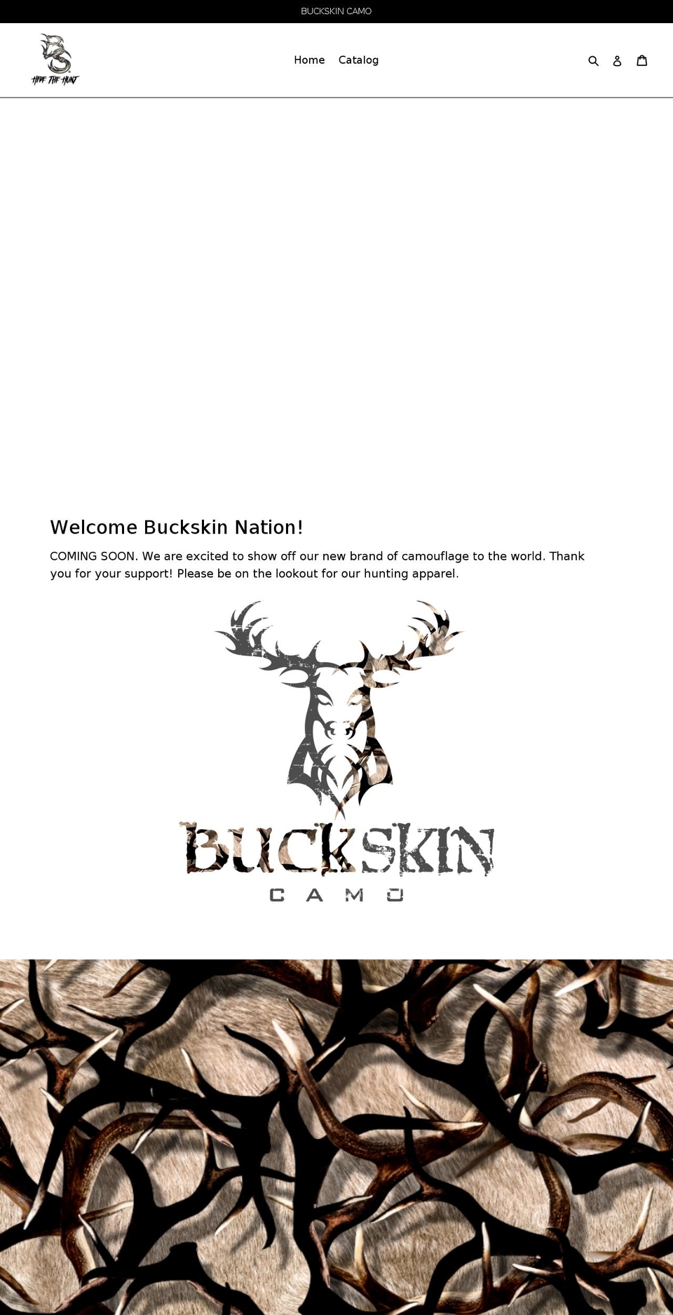 buckskincamo.com — Shopify storefront screenshot