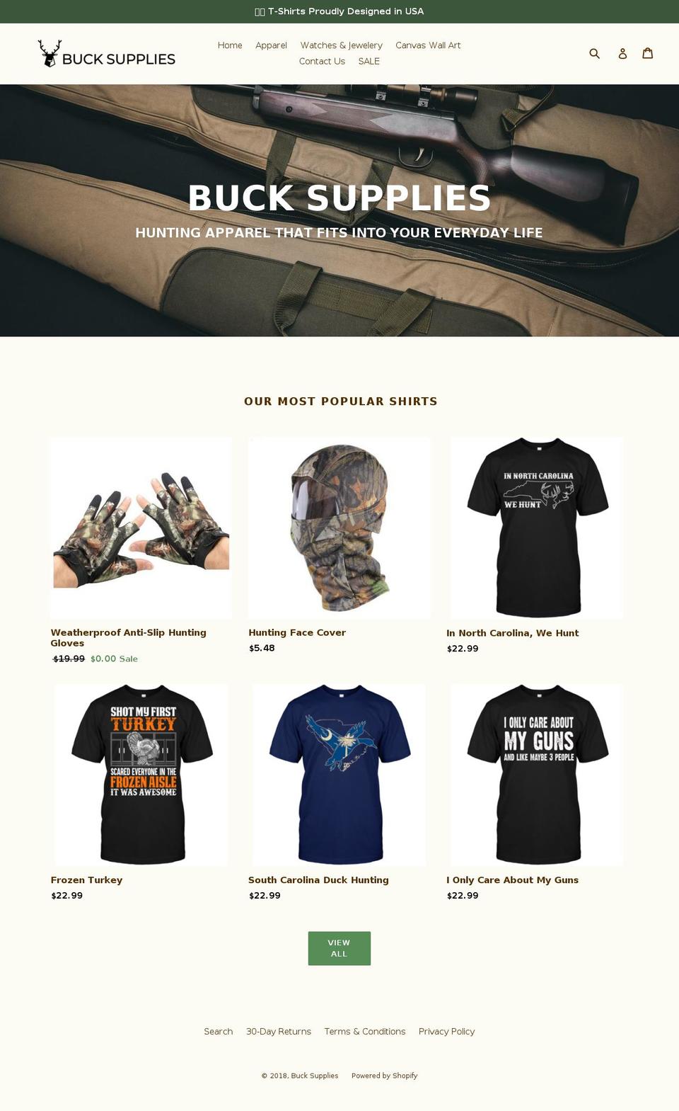 bucksupplies.com — Shopify storefront screenshot