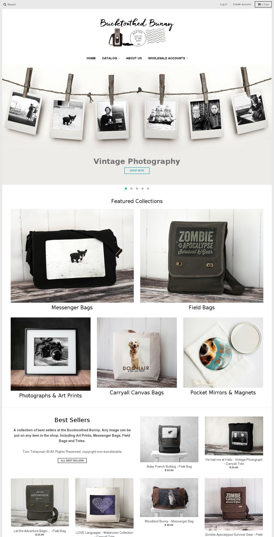 bucktoothbunny.com shopify website screenshot