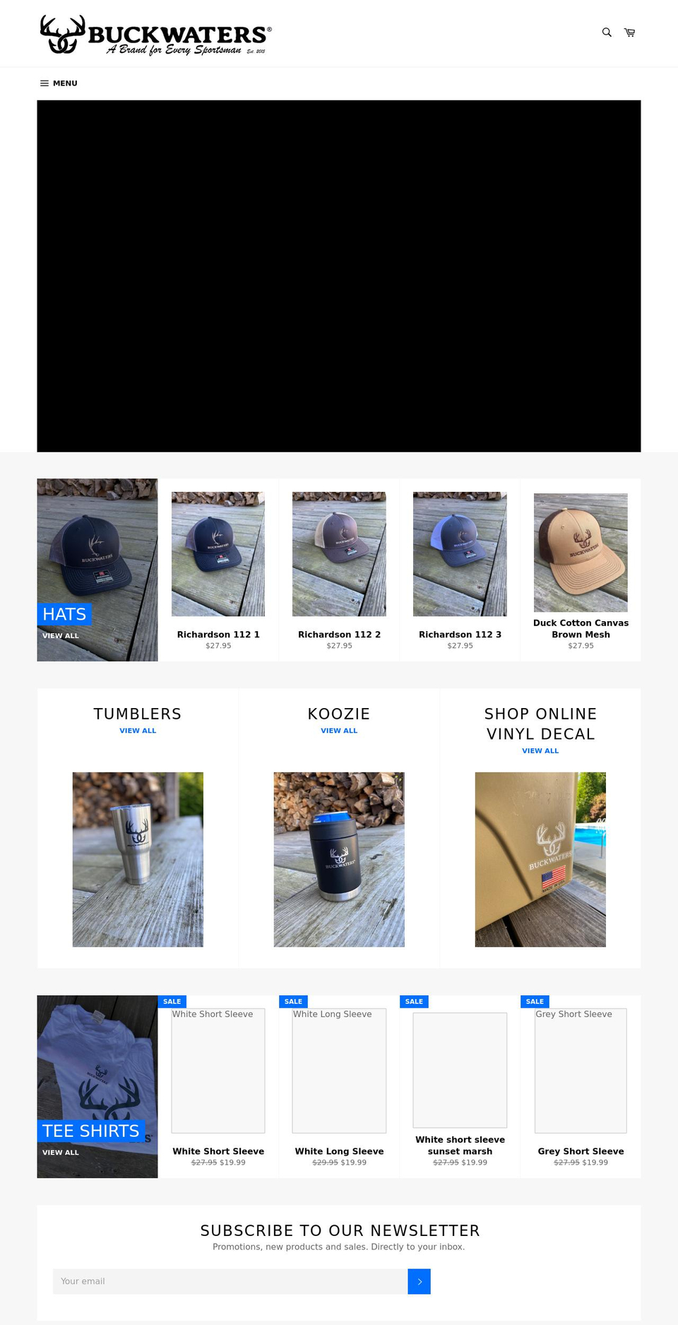 buckwaters.com shopify website screenshot