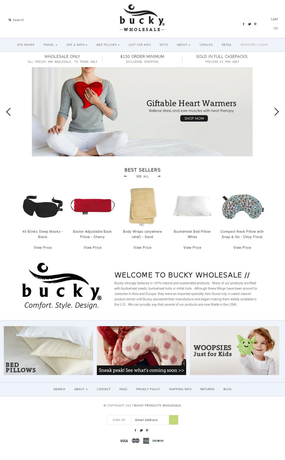buckywholesale.com shopify website screenshot