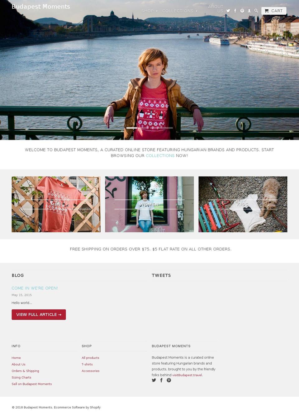 budapestmoments.com shopify website screenshot