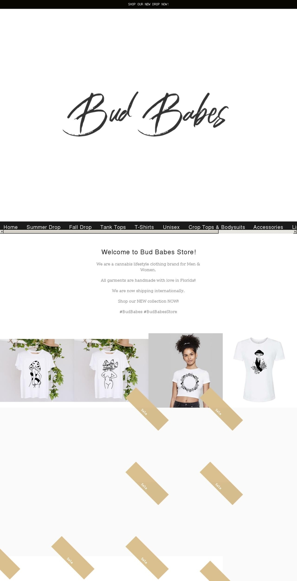 budbabesstore.com shopify website screenshot