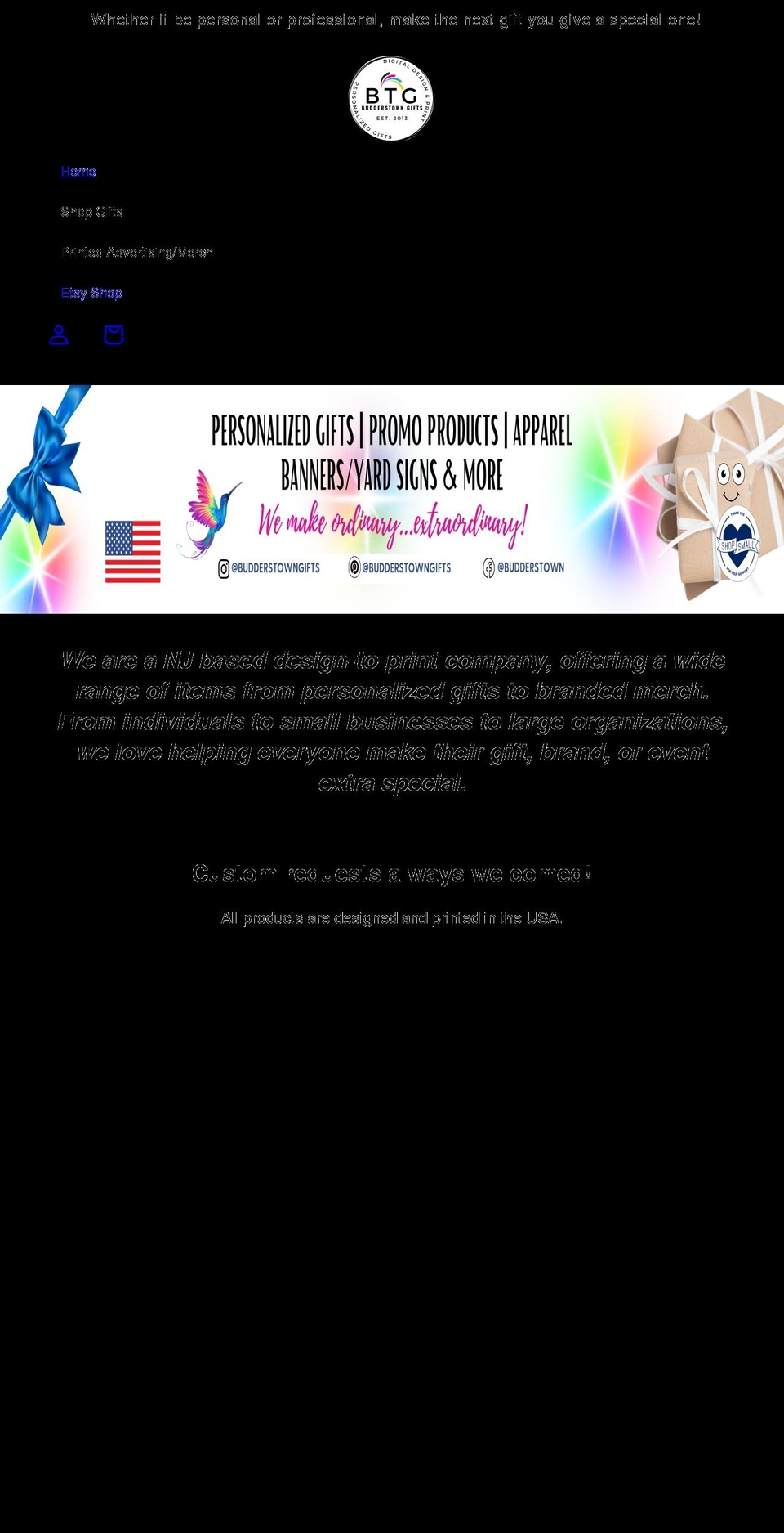 budderstown.com shopify website screenshot