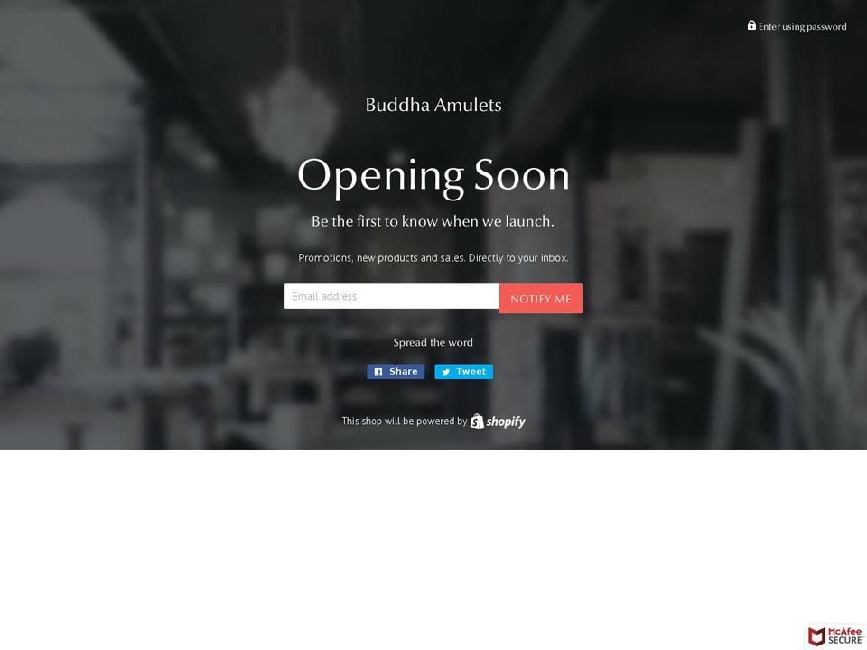 buddhaamuletshop.com — Shopify storefront screenshot