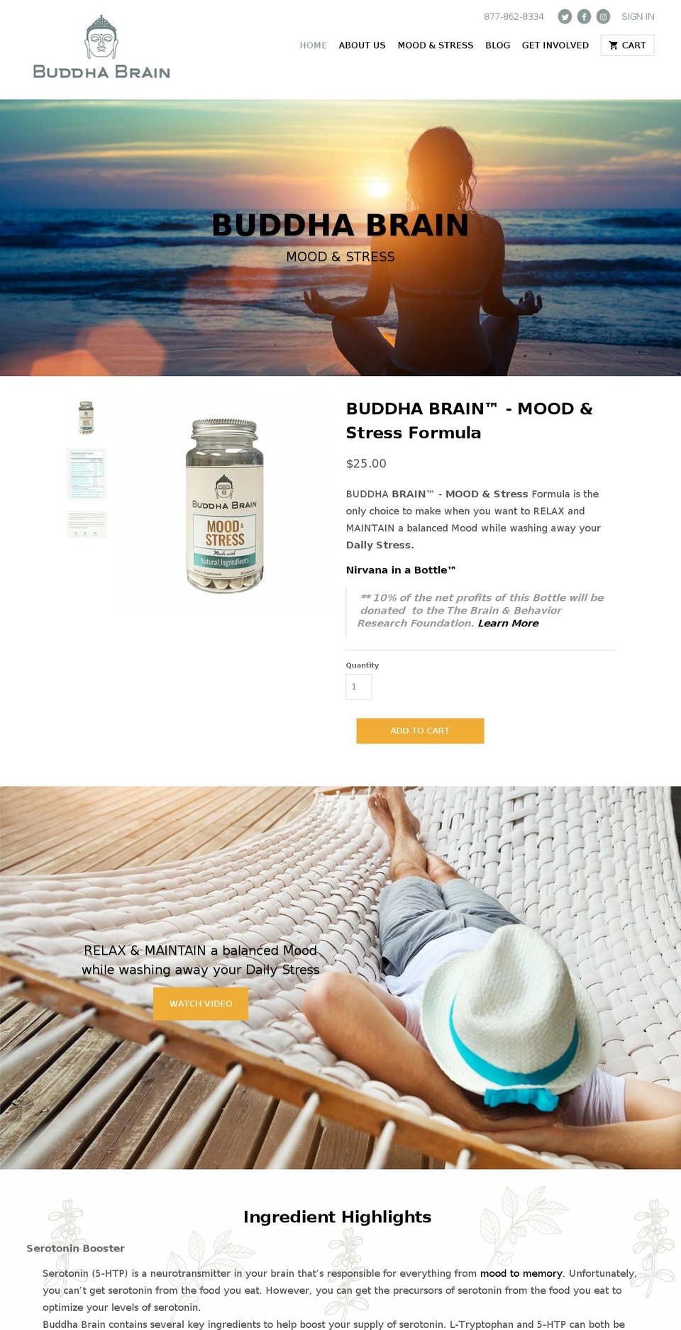 buddhabrain.com shopify website screenshot