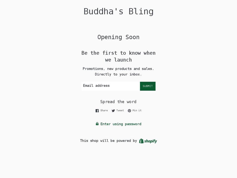 buddhasbling.com shopify website screenshot