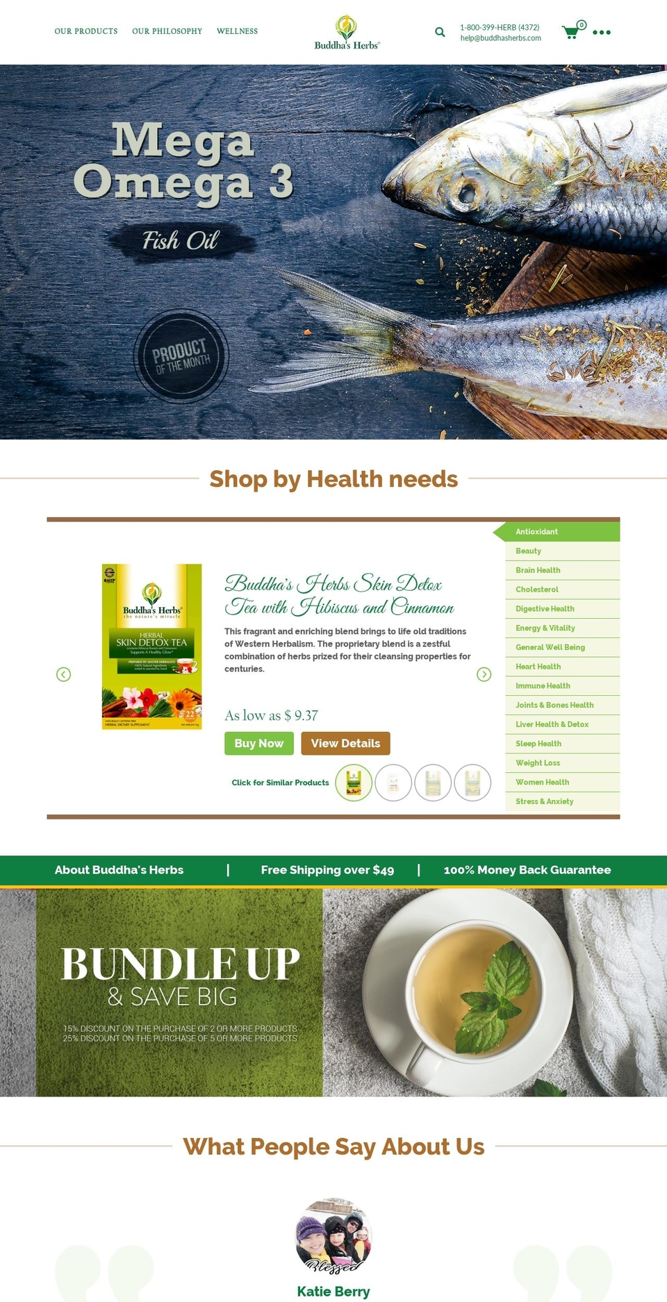 Buddha's Herbs Shopify theme site example buddhasherbs.net