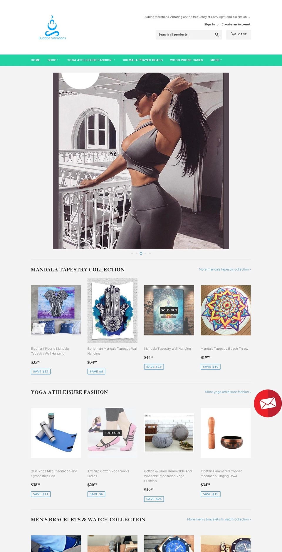 buddhavibrations.com — Shopify storefront screenshot