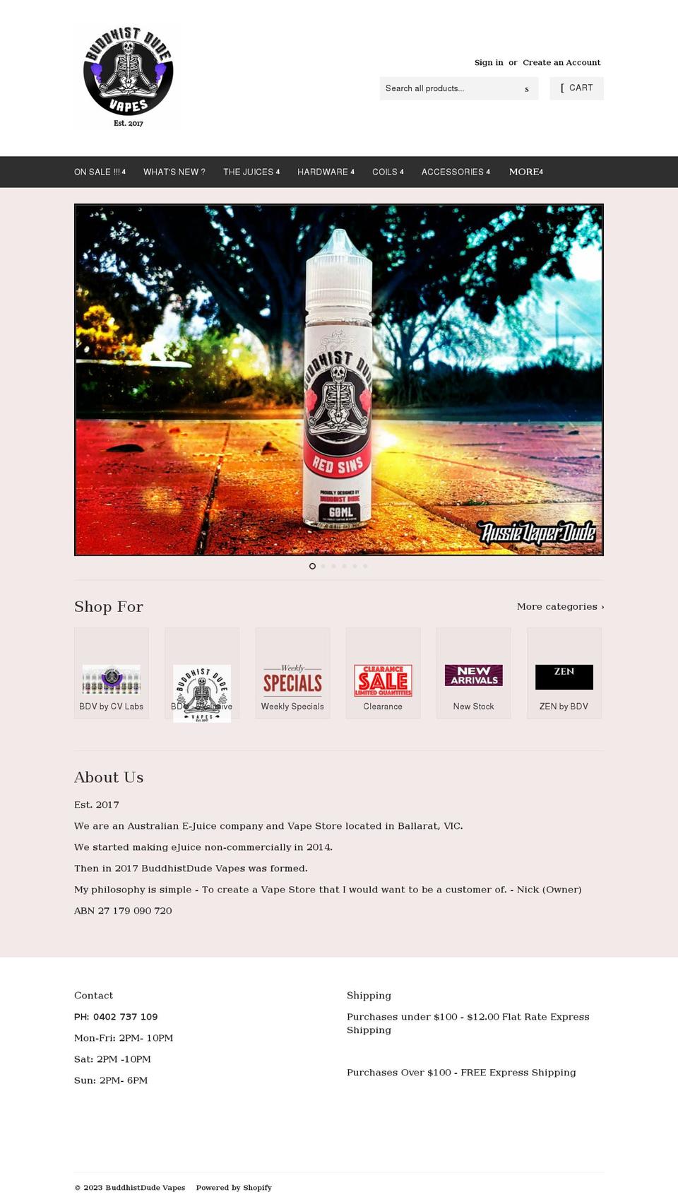 buddhistdudevapes.com.au shopify website screenshot