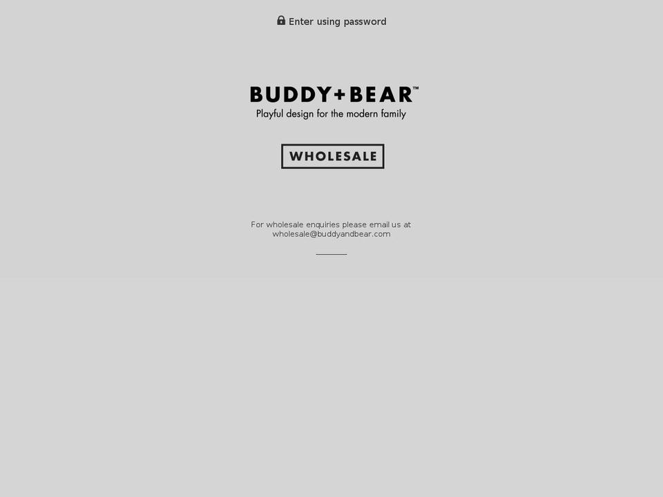 buddyandbearwholesale.com — Shopify storefront screenshot