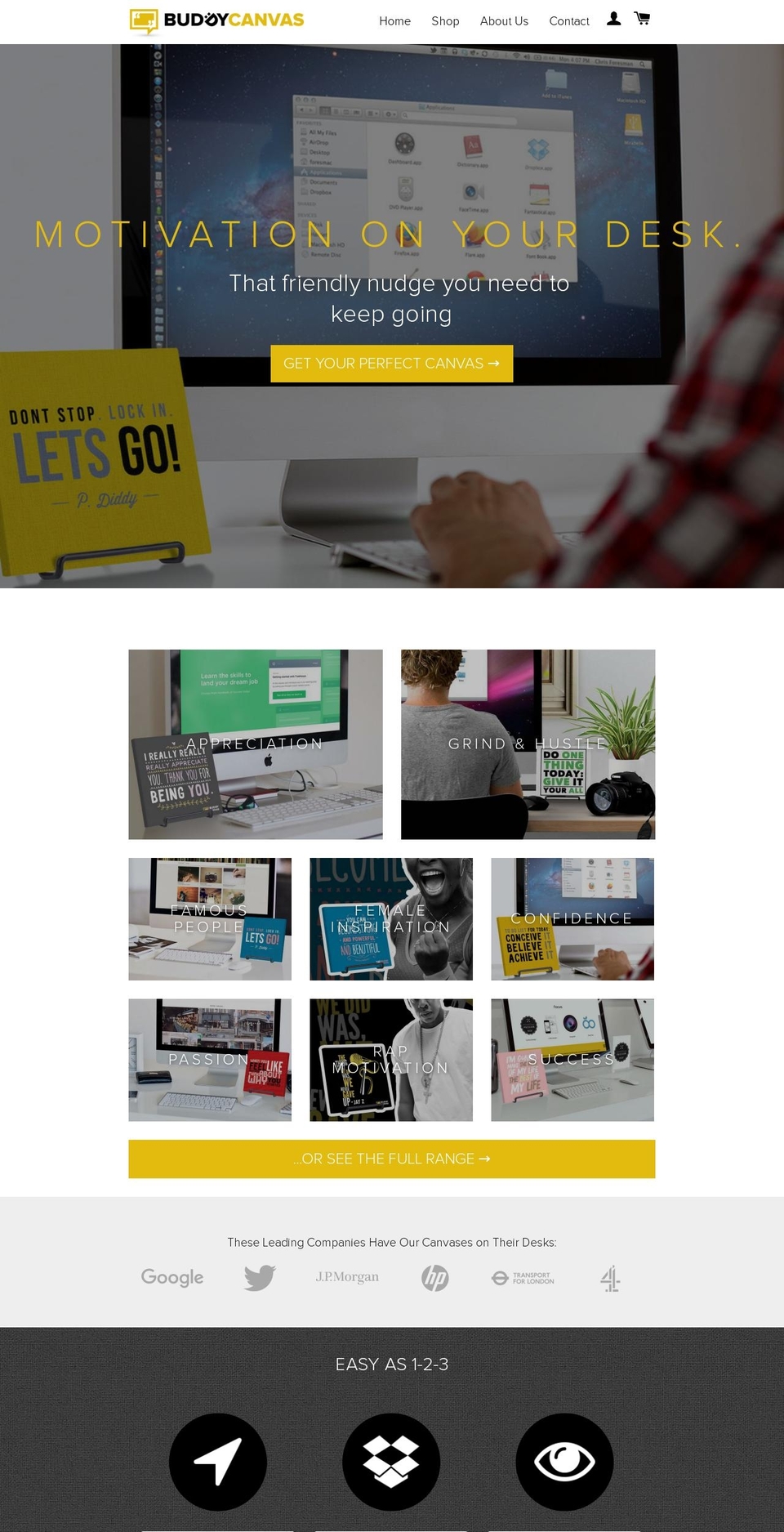buddycanvas.com shopify website screenshot