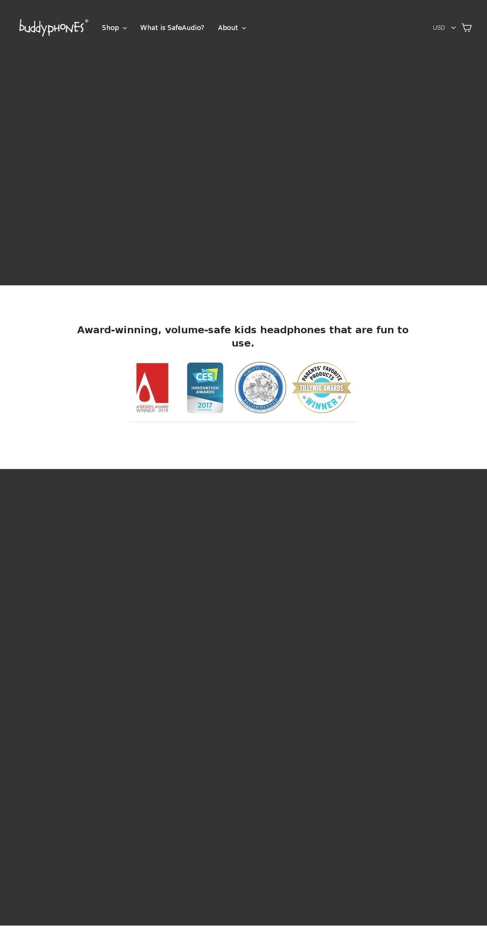 buddyphones.com shopify website screenshot