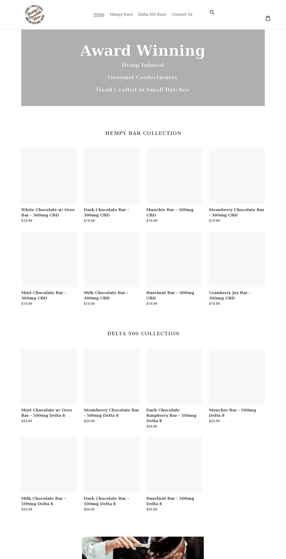 buddyschocolatehaus.com shopify website screenshot
