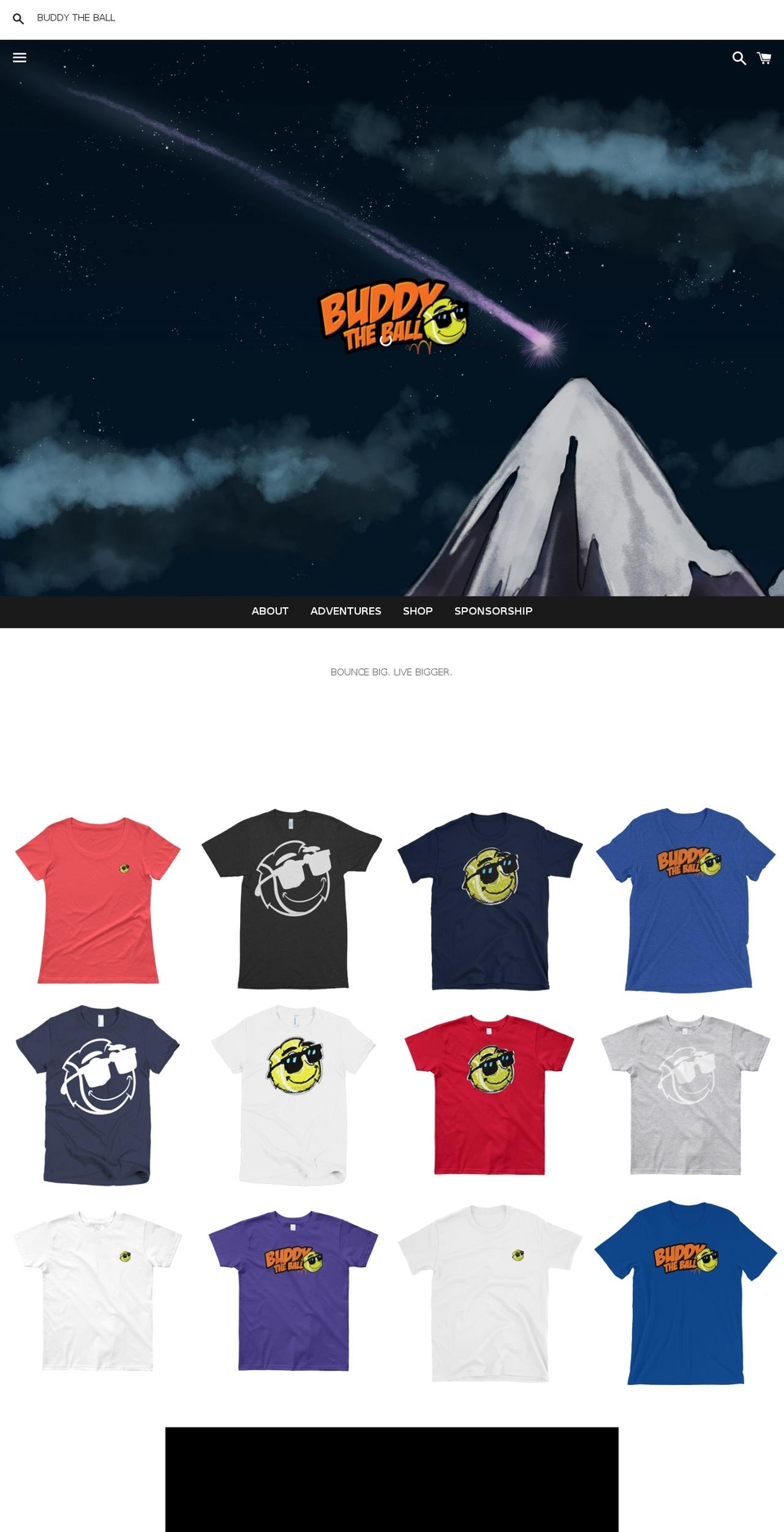 buddytheball.net shopify website screenshot