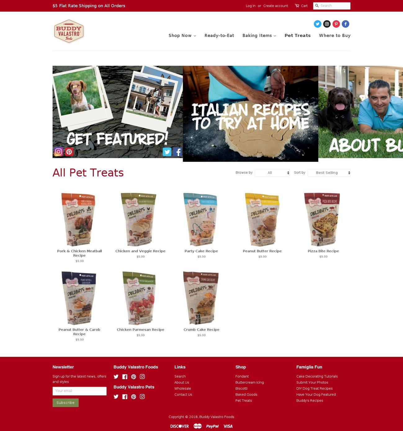buddyvalastropets.com — Shopify storefront screenshot