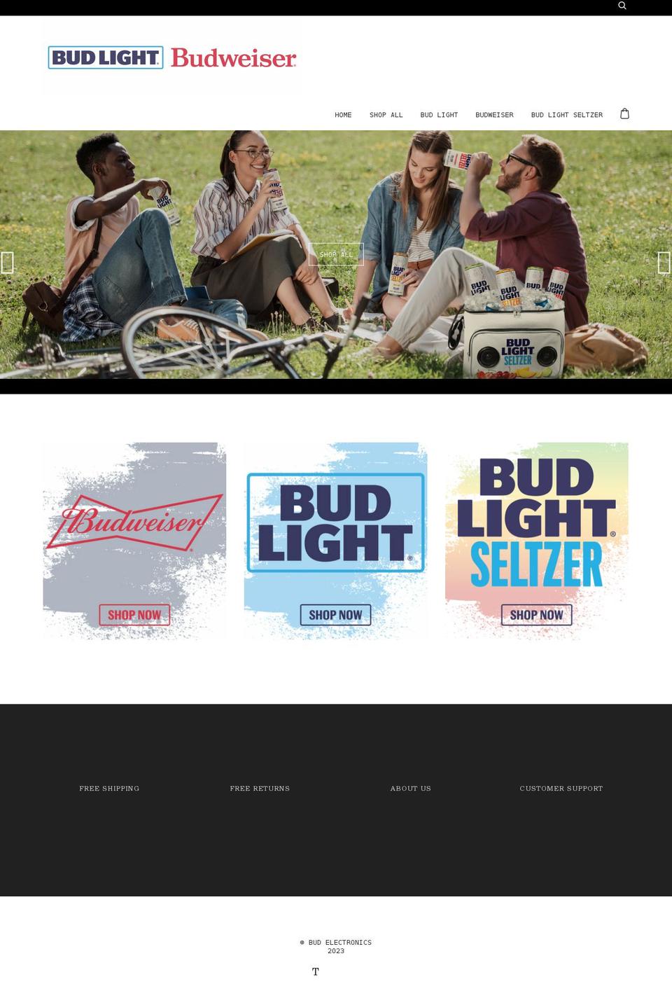 budelectronics.com shopify website screenshot