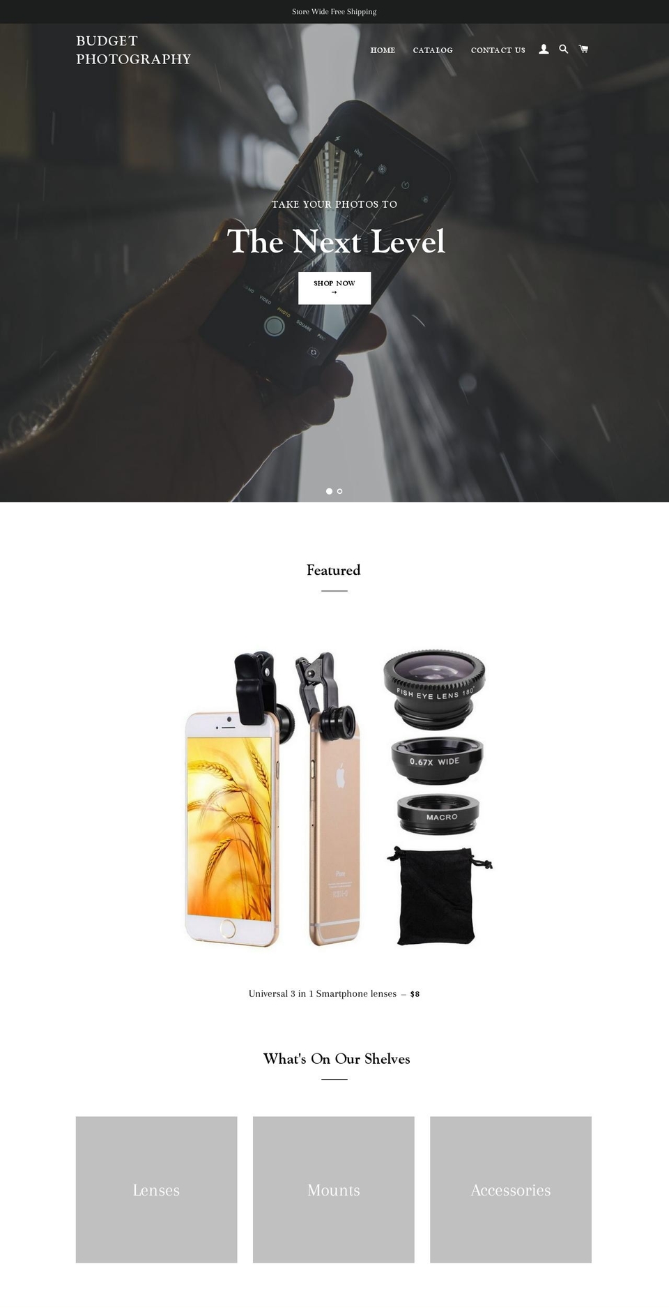 budget-photography.com — Shopify storefront screenshot