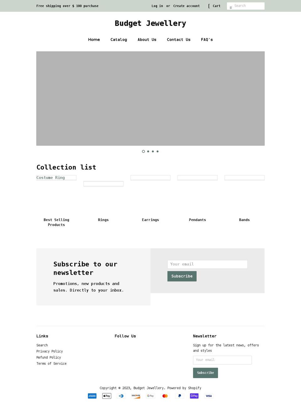 budgetdiamondjewellery.com shopify website screenshot