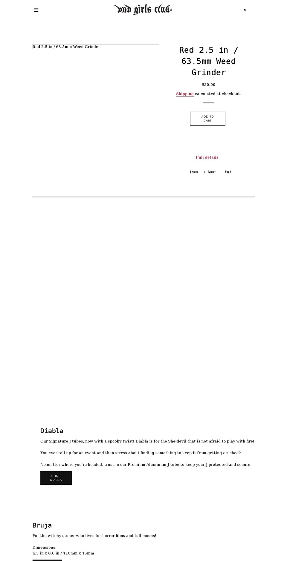 budgirlsclub.com shopify website screenshot