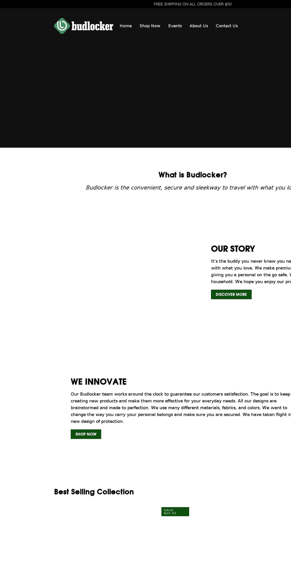 budlockershop.com shopify website screenshot