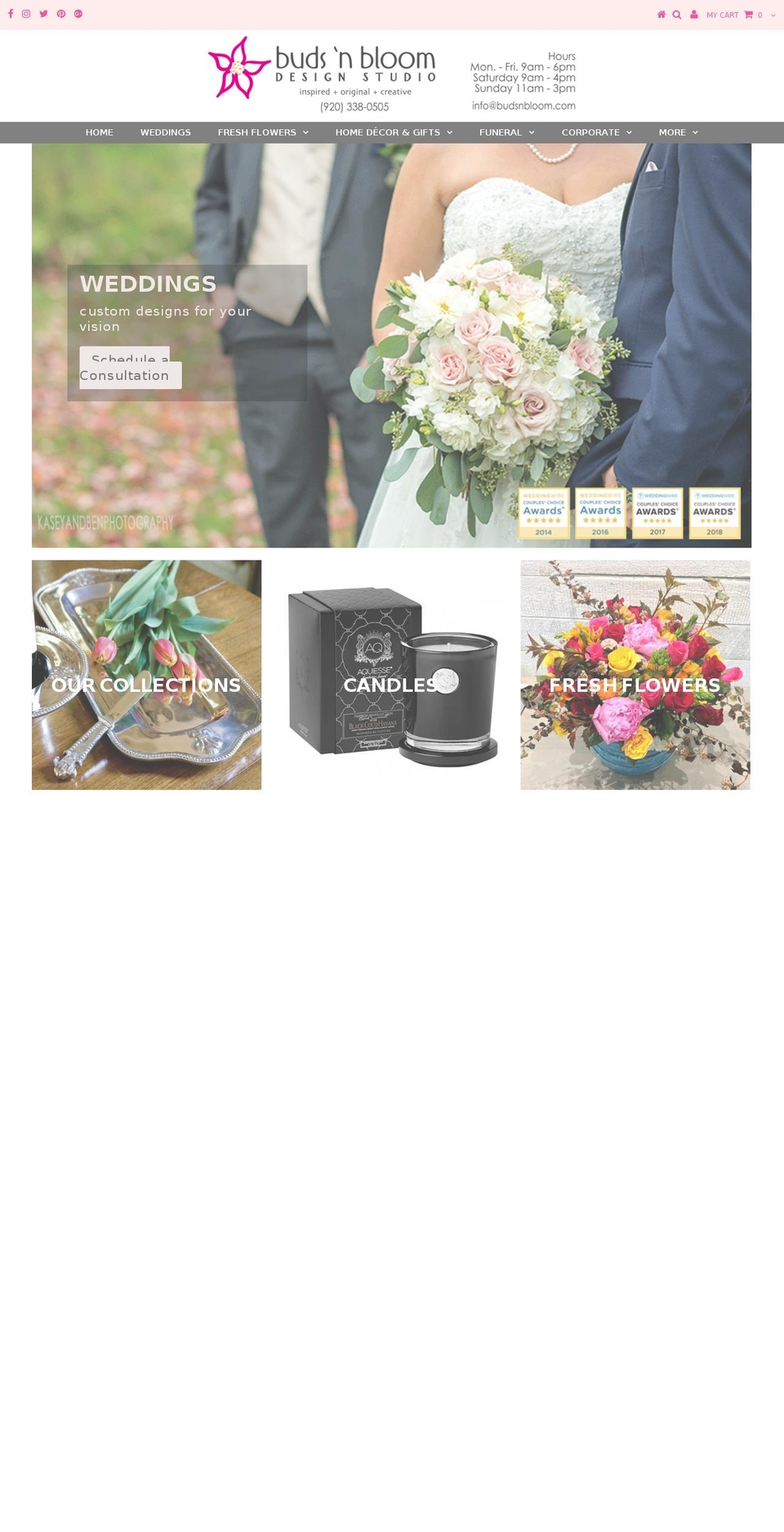 budsnbloomflorist.co shopify website screenshot