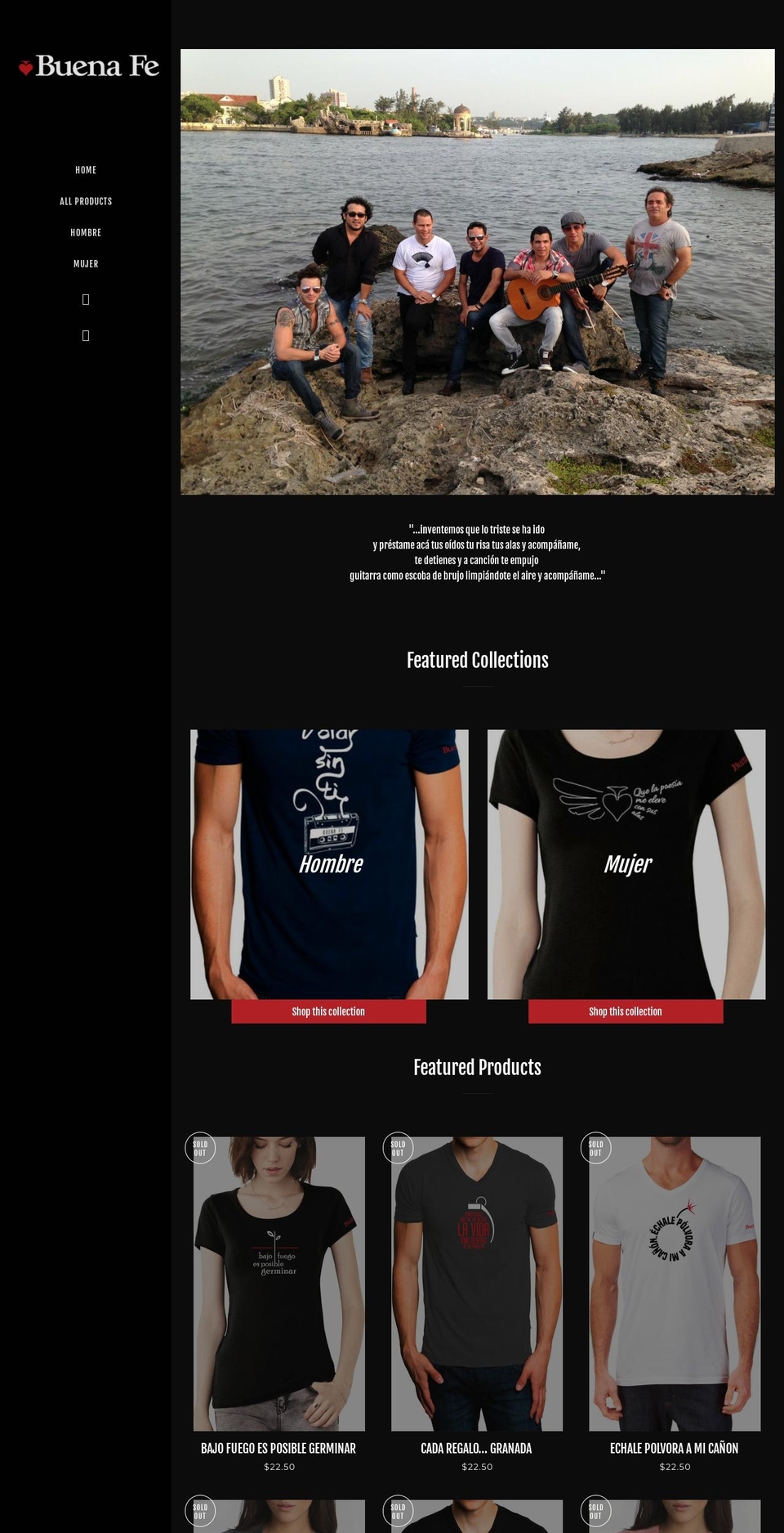 buena-fe.myshopify.com shopify website screenshot
