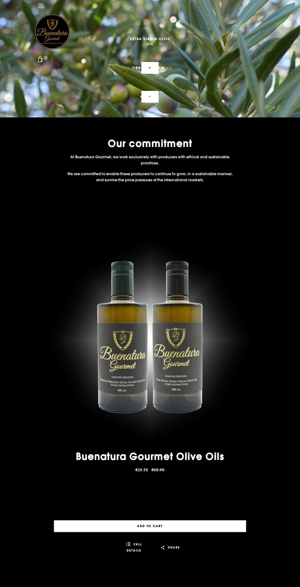 buenaturagourmet.com — Shopify storefront screenshot