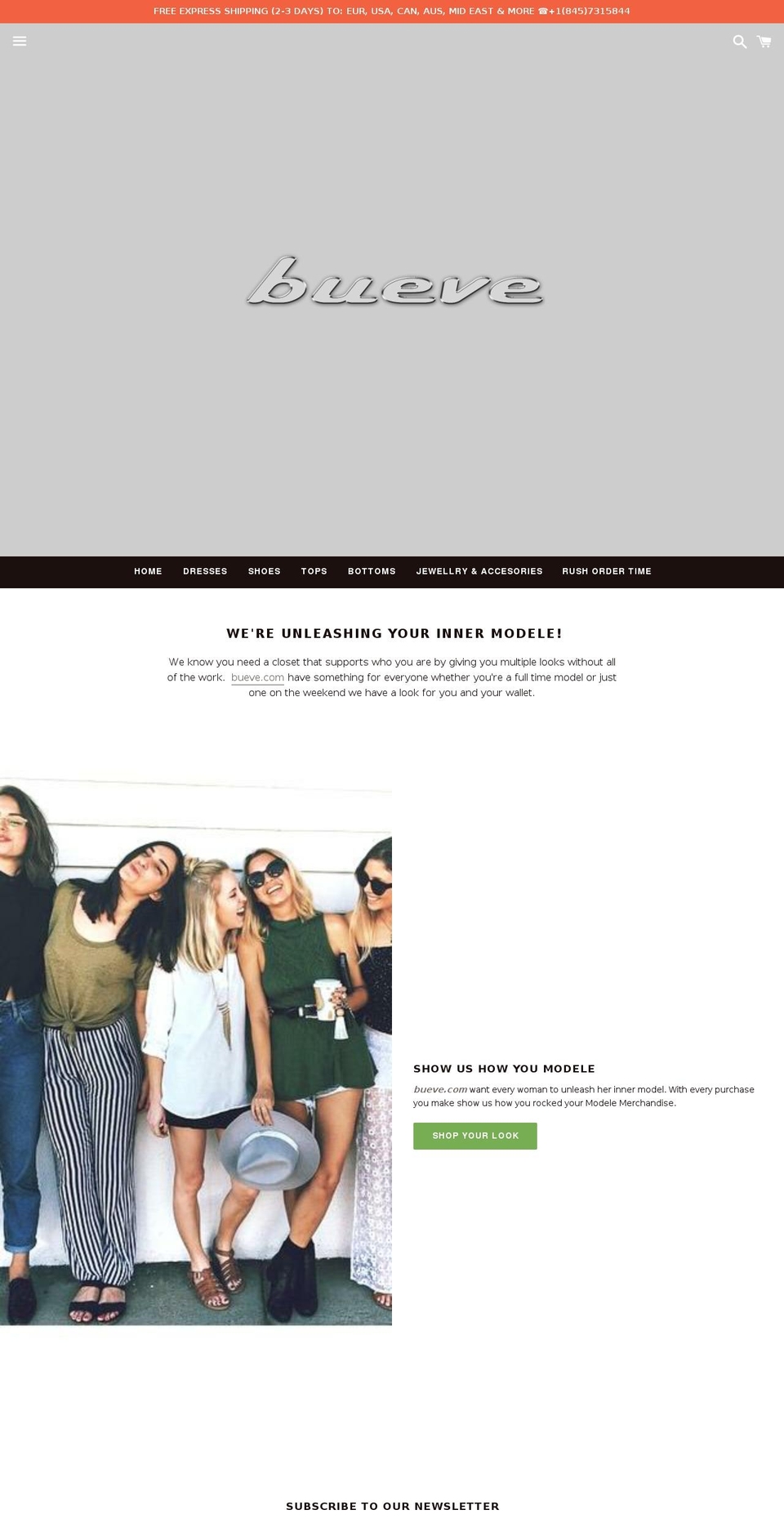 bueve.com — Shopify storefront screenshot