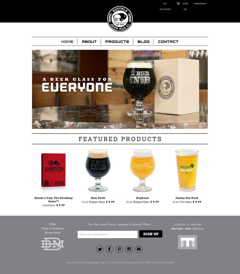 buffalobeermugco.com shopify website screenshot