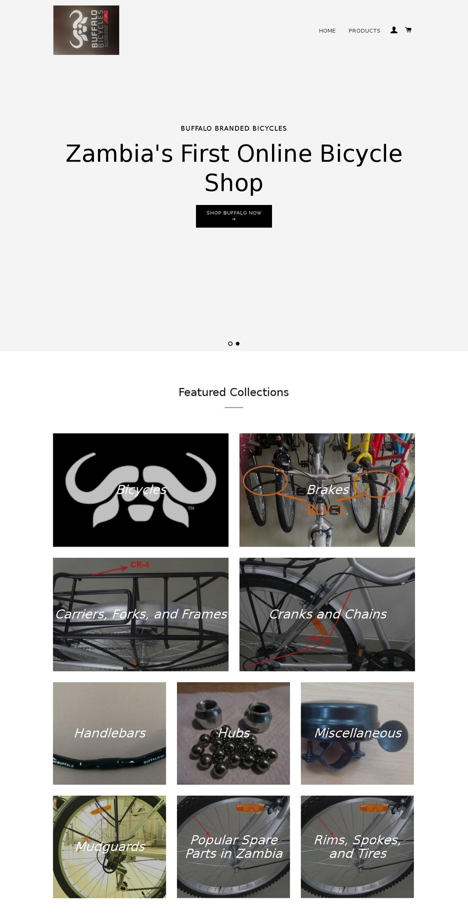 buffalobicycles.biz shopify website screenshot