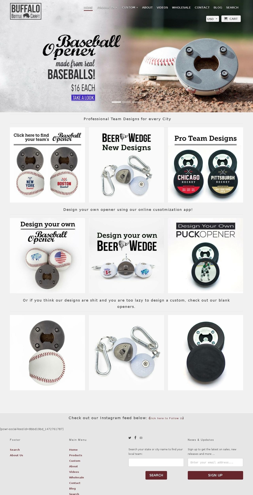 buffalobottlecraft.com shopify website screenshot