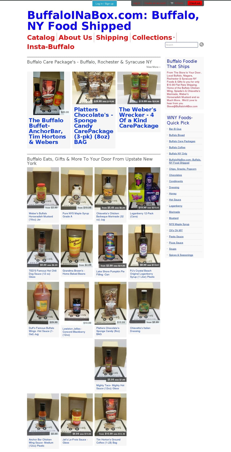 buffaloboxed.com shopify website screenshot
