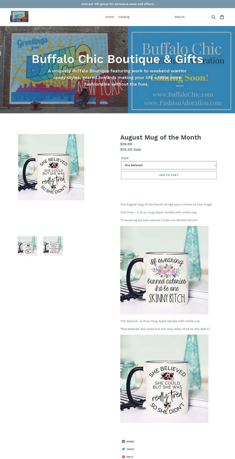 buffalochic.com — Shopify storefront screenshot