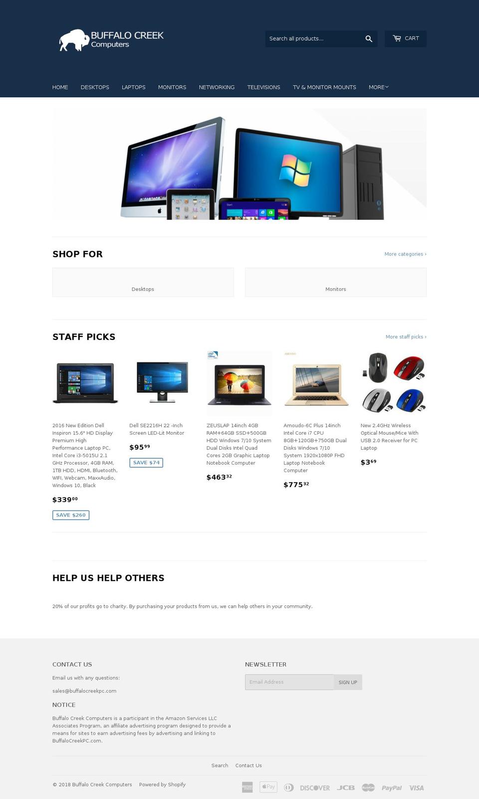 buffalocreekpc.com — Shopify storefront screenshot