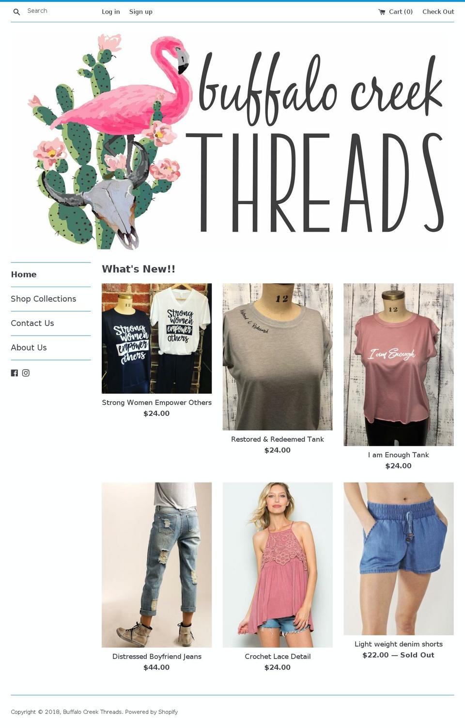 buffalocreekthreads.com — Shopify storefront screenshot