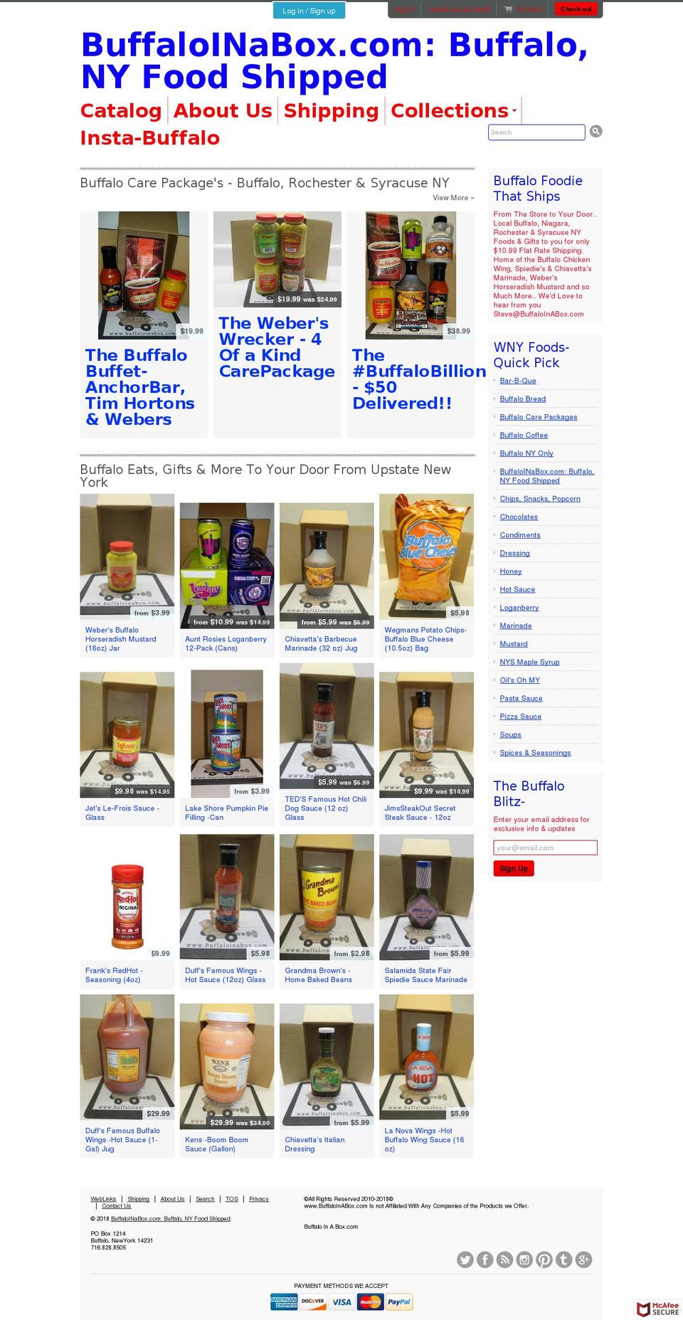 buffaloexportco.com — Shopify storefront screenshot