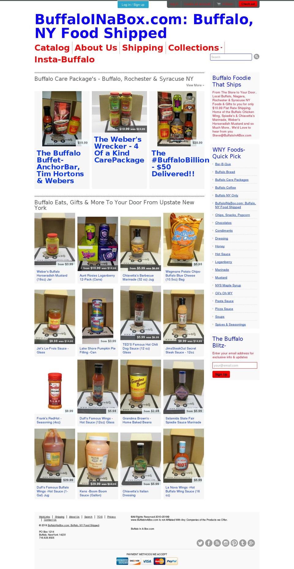 buffalogiftboxes.com shopify website screenshot