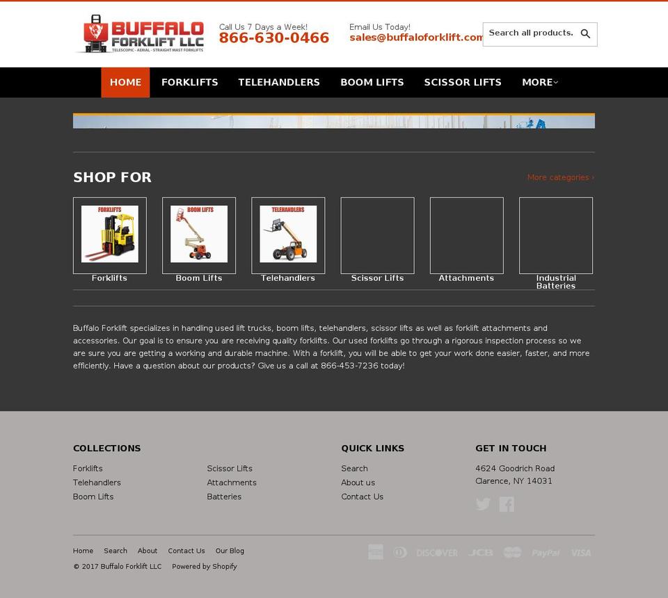 buffalolifttrucks.info shopify website screenshot